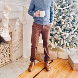 Bonobos Men’s Brown Stretch Washed Chino Slim Fit Pants 30 x 30